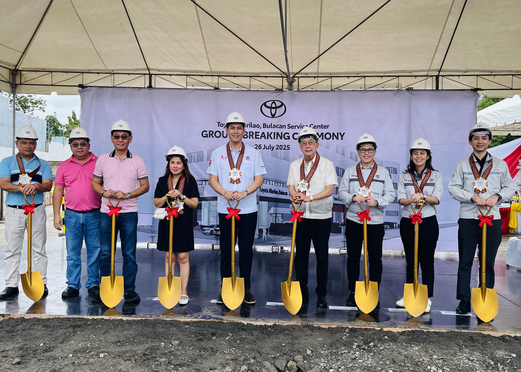 Groundbreaking Ceremony of Toyota Marilao, Bulacan Service Center Held on July 26, 2025. The groundbreaking ceremony for the new Toyota Marilao Service Center was formally held today in the municipality of Marilao, Bulacan. This marks a significant milestone, as the project aims to further serve the people of Bulacan by providing high-quality and reliable automotive services.